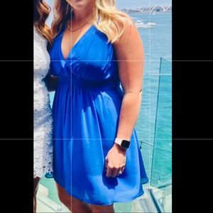 Blue chiffon express dress